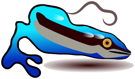 salamander clipart blue