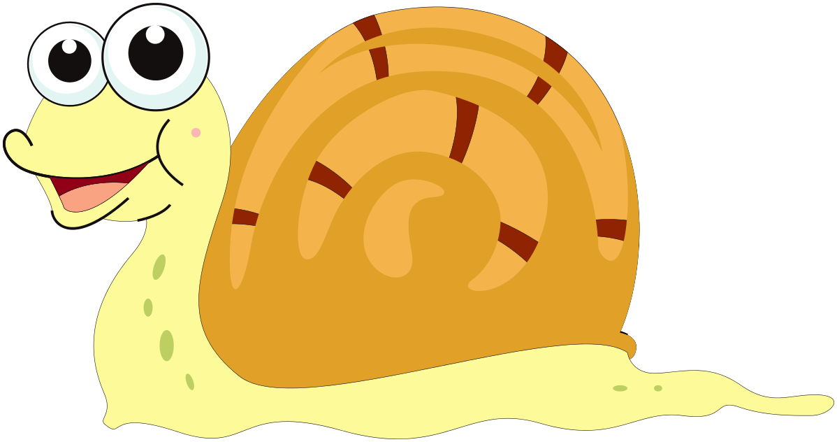 snail smiling cartoon
