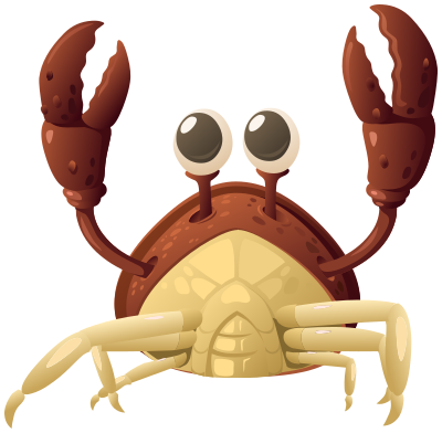 crab raising claws