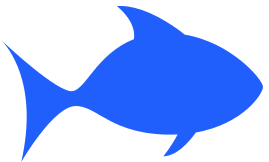 fish outline blue