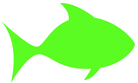 fish outline green