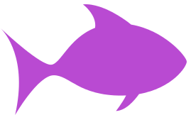 fish outline purple