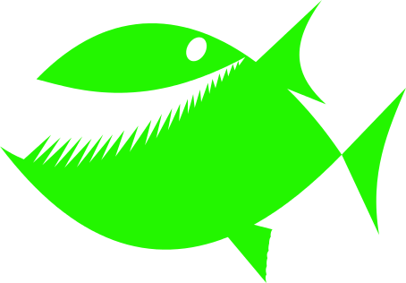 fish toothy green