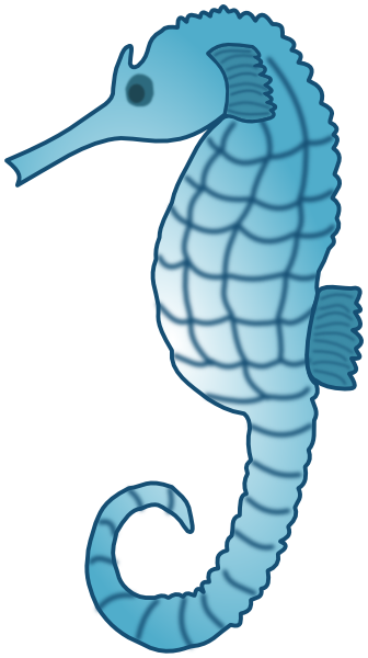 seahorse blue