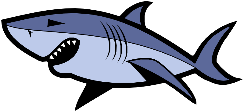 shark vector blue