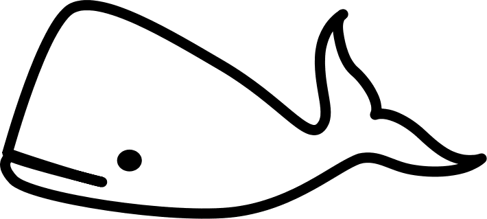 Whale bold outline