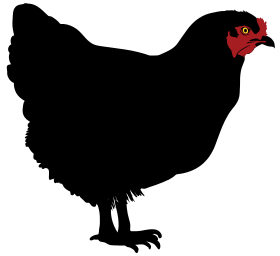 Chicken silhouette 02