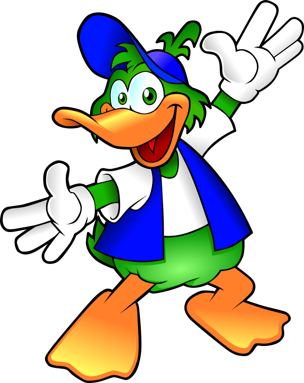 duck wearing cap