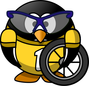 penguin cyclist