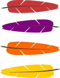 colored feathers