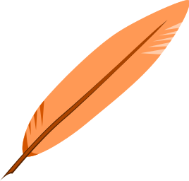 feather small orange