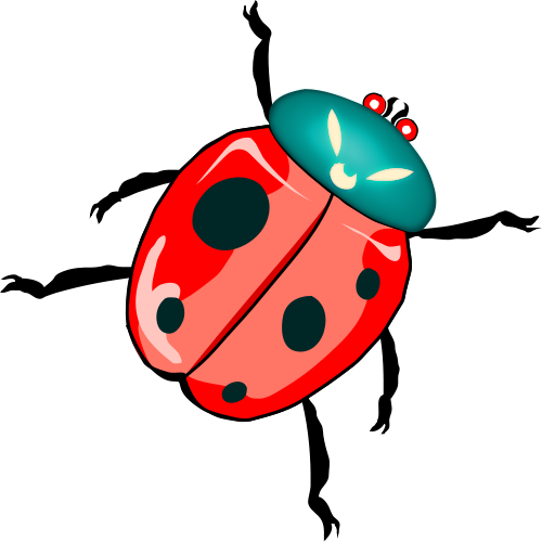 ladybug red green head