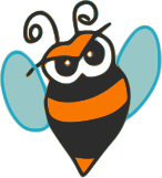 bee angry orange