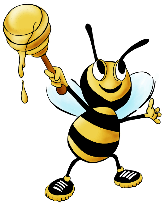 cartoon honey bee