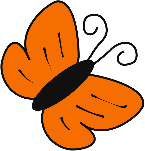 butterfly clip art orange