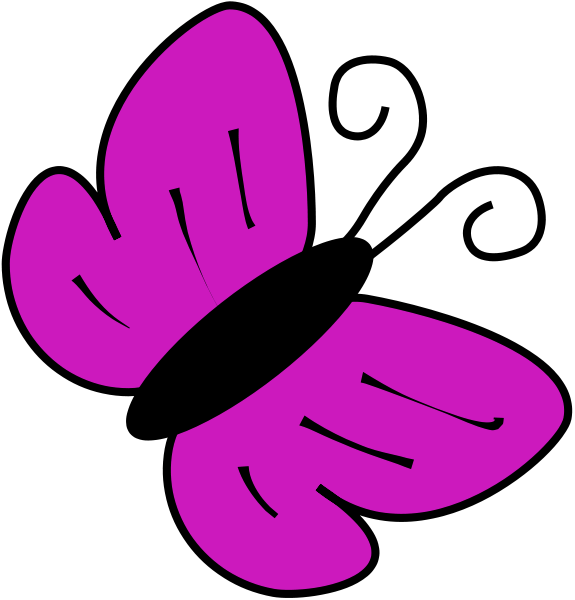 butterfly clip art purple