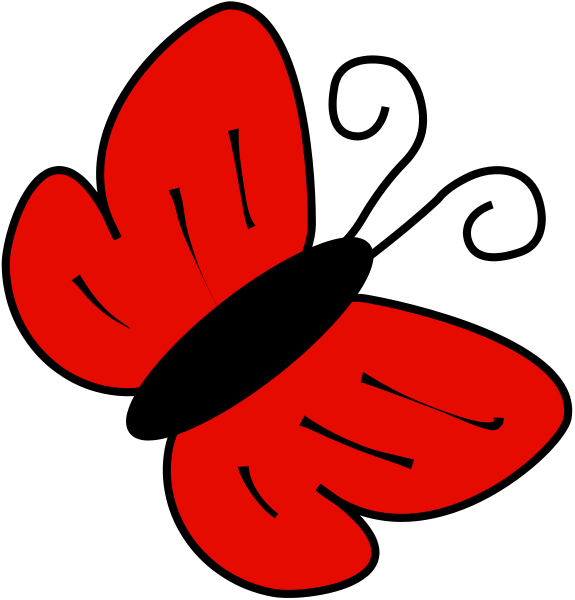 butterfly clip art red