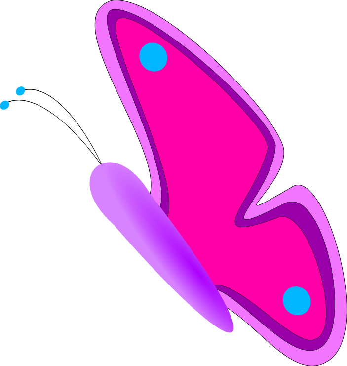 butterfly flying pink