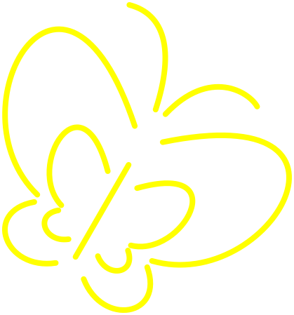 butterfly outline yellow