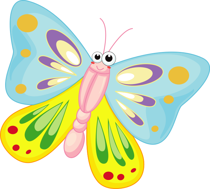 butterfly smiling cartoon