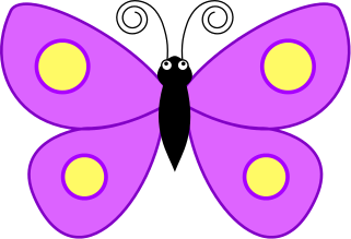 butterfly spotted wings purple