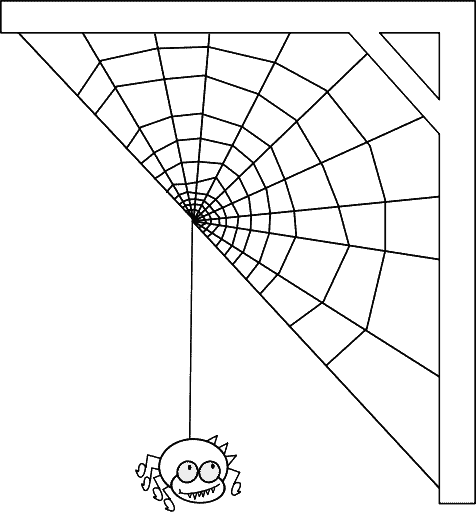 spider with half web