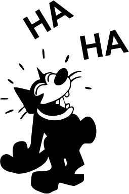 Felix the Cat laughing