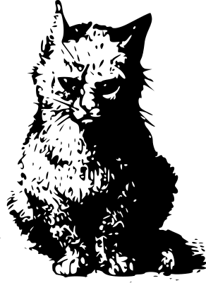 cat sitting illustration