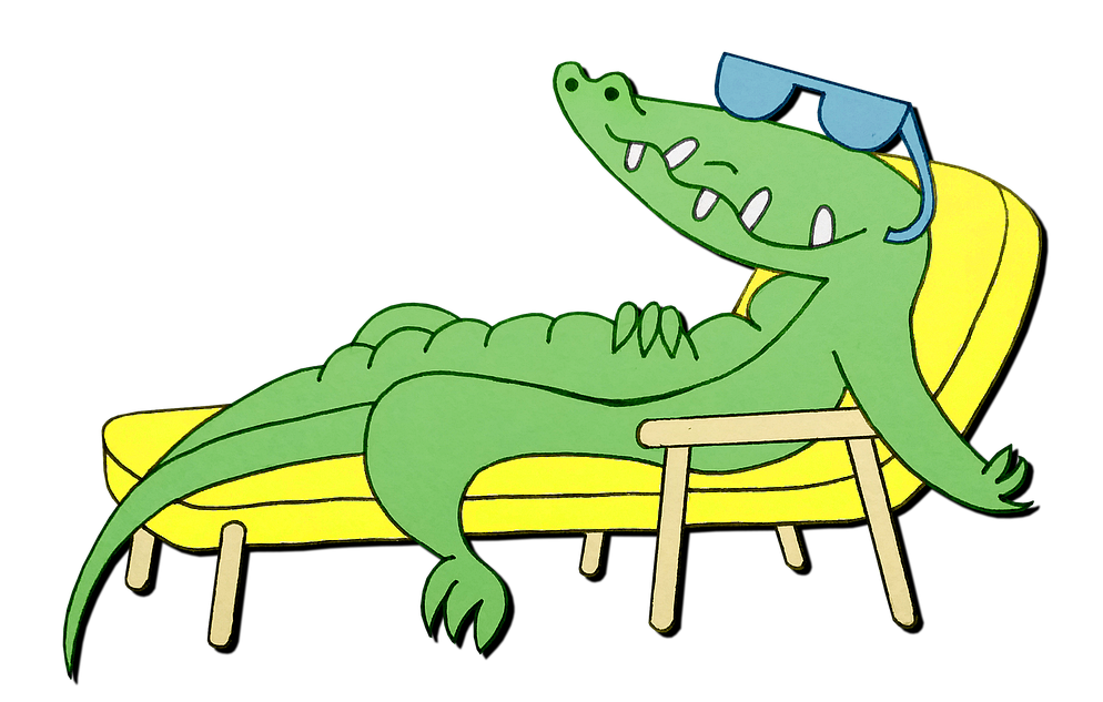 alligator-sunbathing