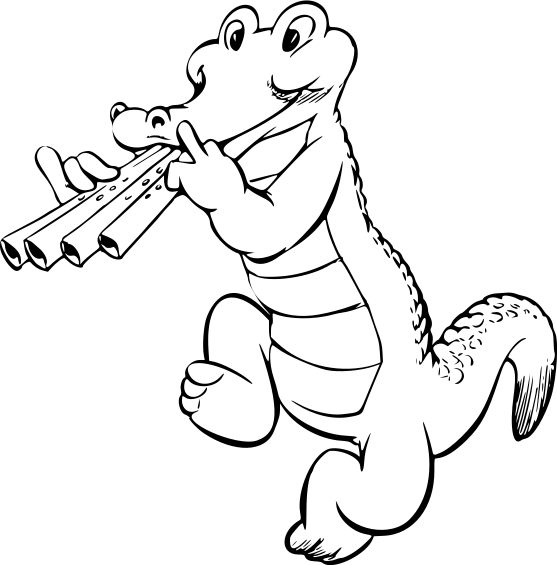 Musical-Crocodile-lineart