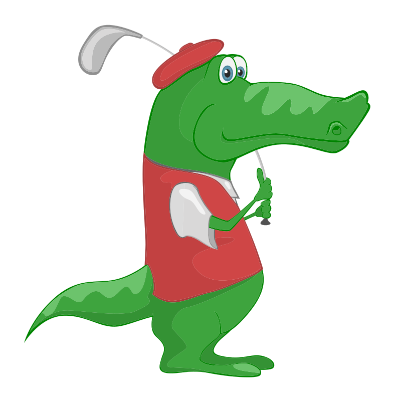 crocodile-golfer
