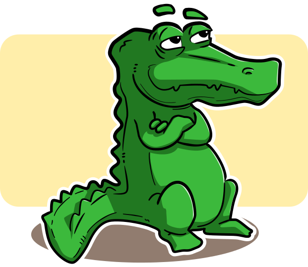 crocodile sitting cartoon