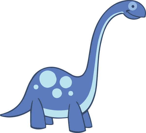 Dinosaur long neck blue