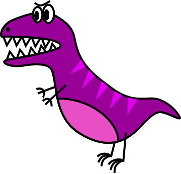 dinosaur cartoon angry