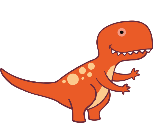 dinosaur cute orange