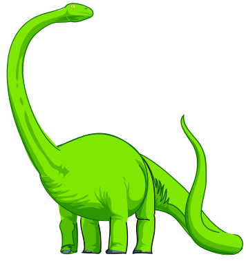 dinosaur long neck green