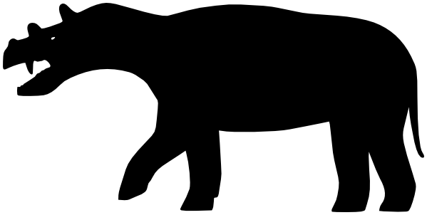 Uintatherium silhouette