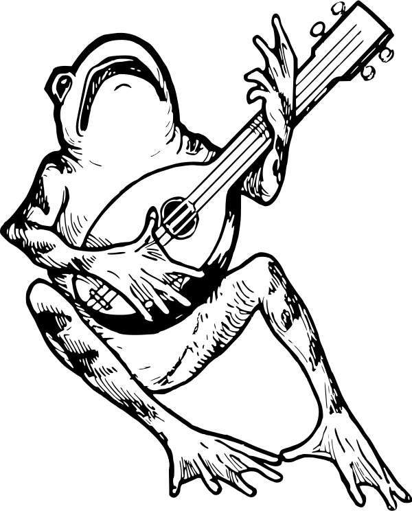 Frog w mandolin