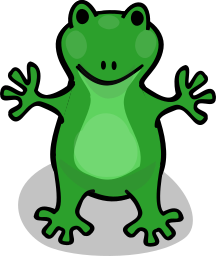 frog happy standing