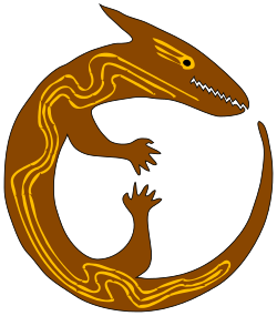 lizard symbol brown