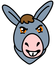 Donkey icon angry