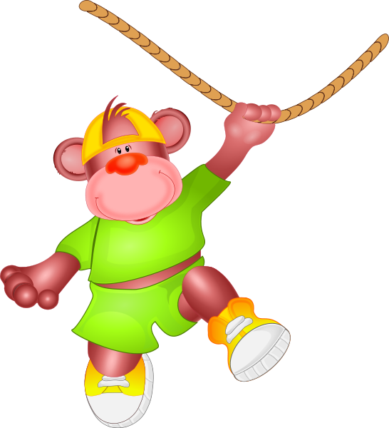 monkey on rope toon