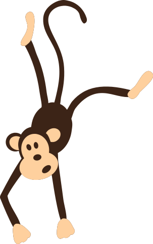 monkey walking on hands