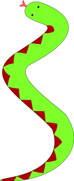 green snake with red belly