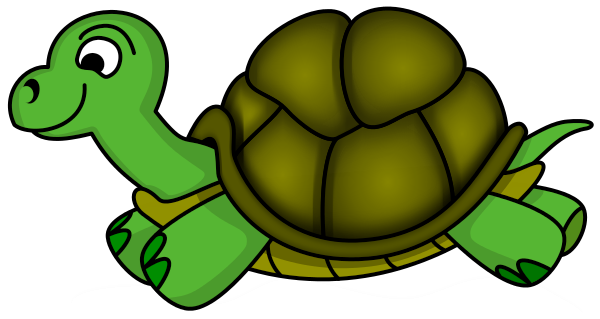 happy running turtle