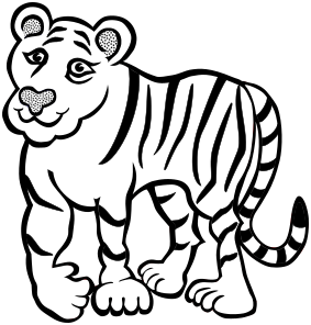 tiger toon BW