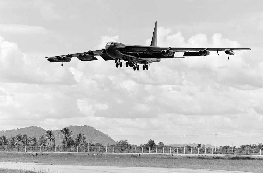 B-52D approaching U-Tapao 1972