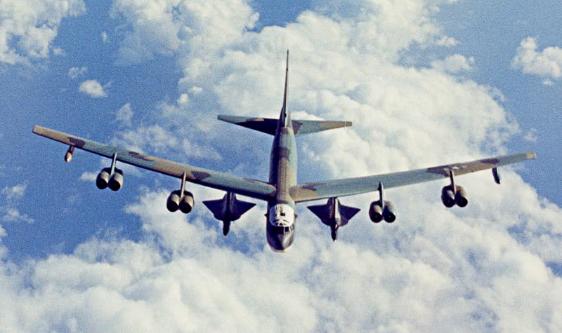 B-52 with two drones
