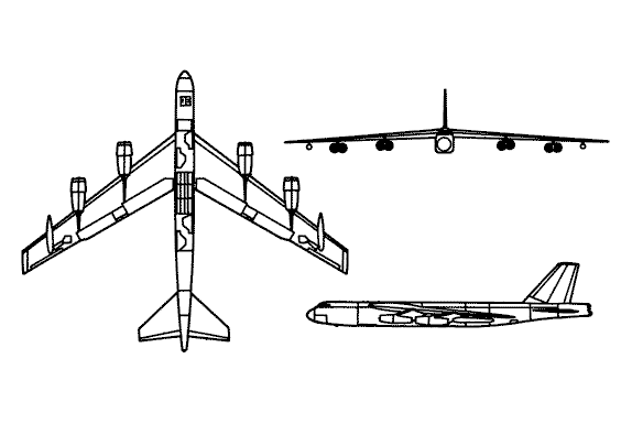Boeing B-52 lineart