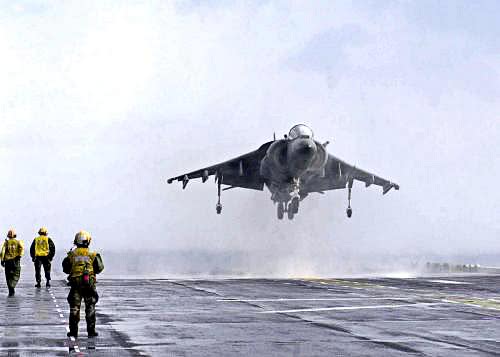 Harrier vertical landing